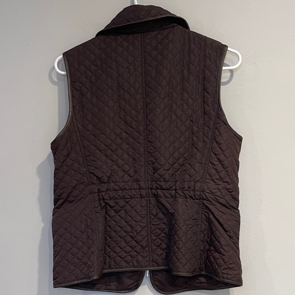 Talbots Quilted Chocolate Vest Size Small - Picture 4 of 6